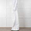 ME + EM White Cotton Wide Leg Trousers