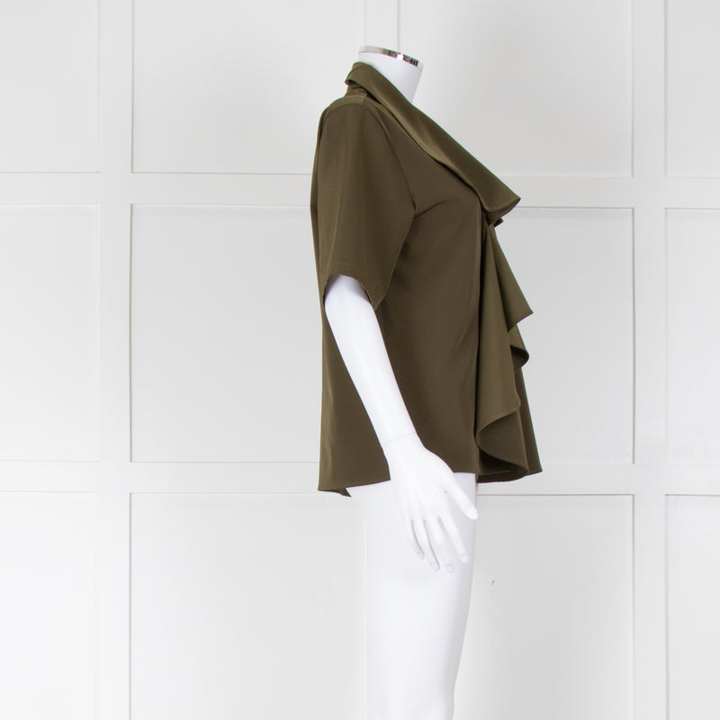MM6 Maison Margiela Khaki Short Sleeve Asymmetric Shirt