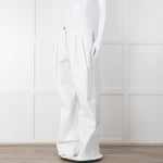 ME + EM White Cotton Wide Leg Trousers