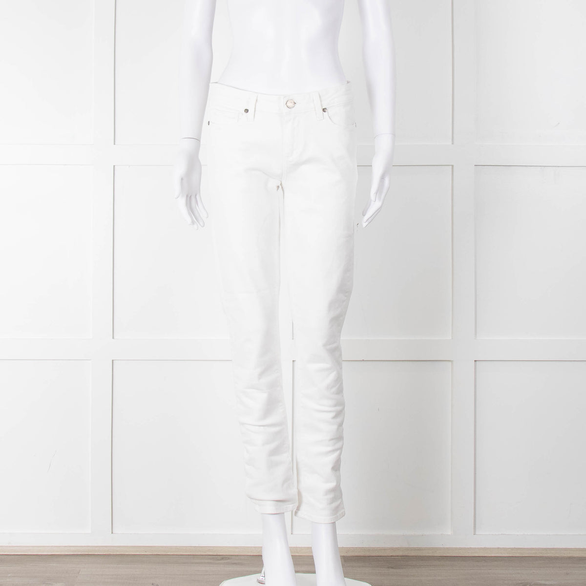 Paige White Skyline Ankle Peg Jeans