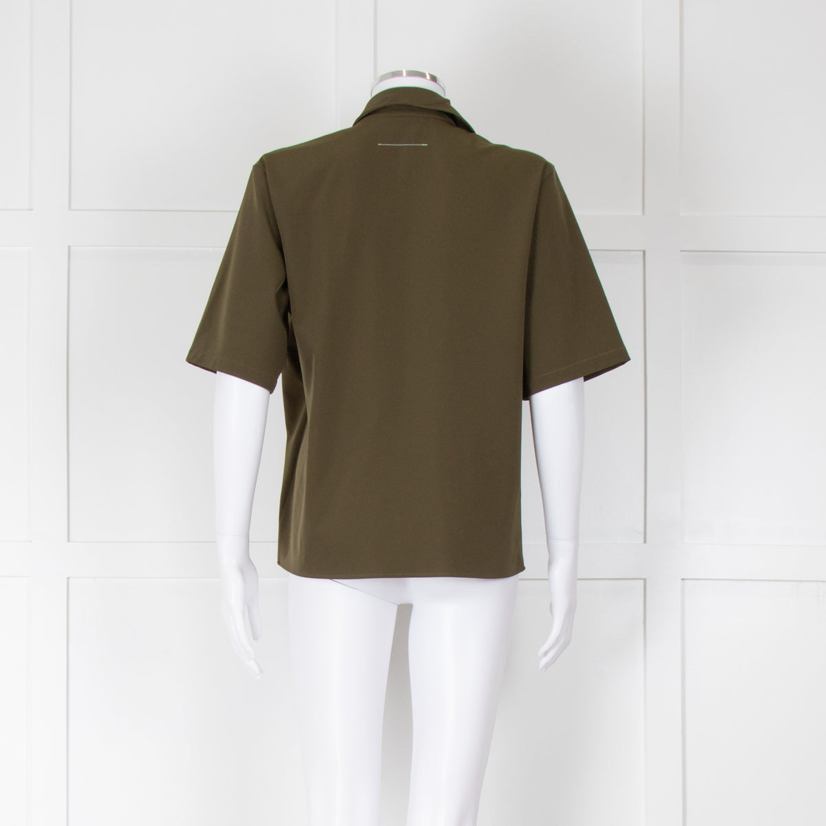 MM6 Maison Margiela Khaki Short Sleeve Asymmetric Shirt
