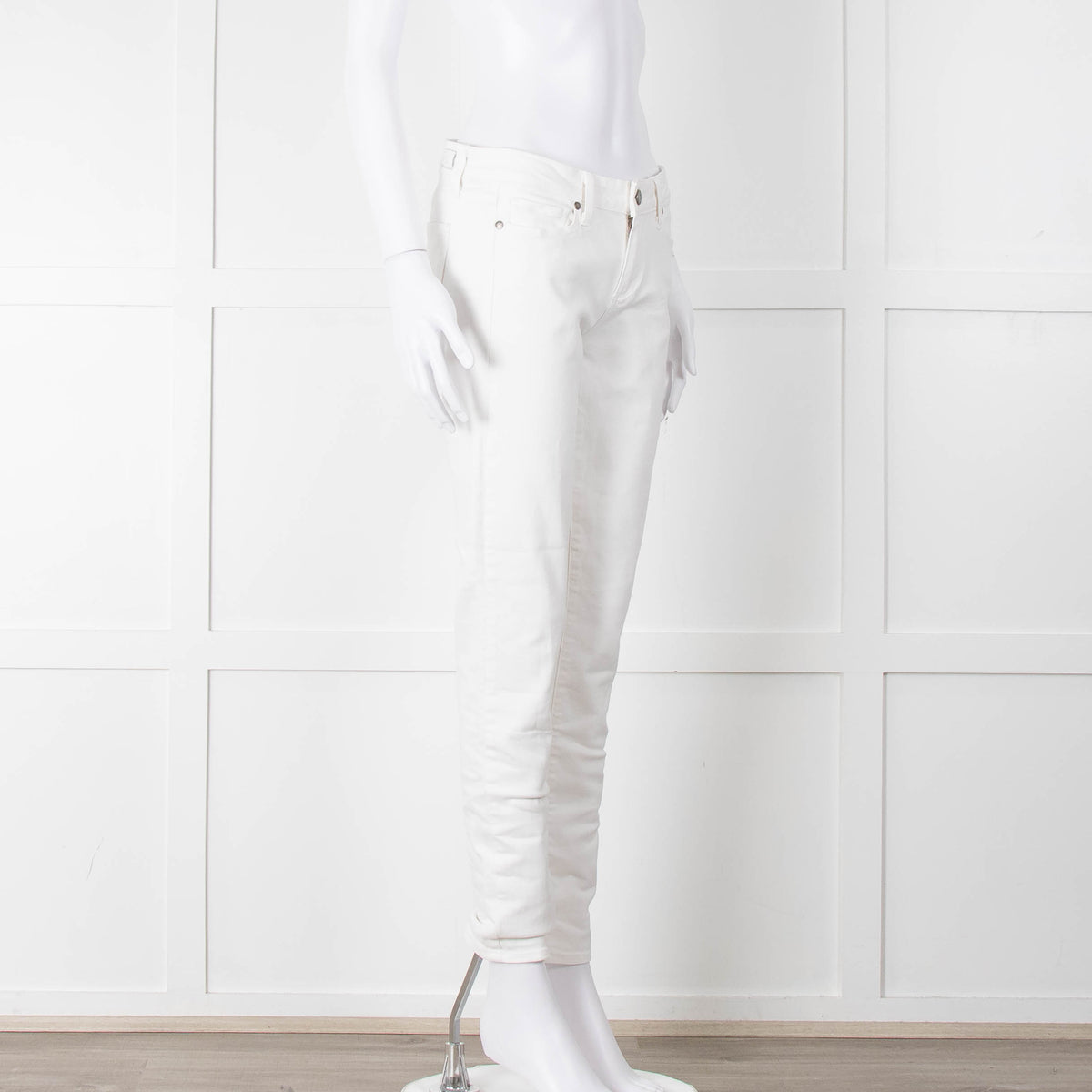 Paige White Skyline Ankle Peg Jeans