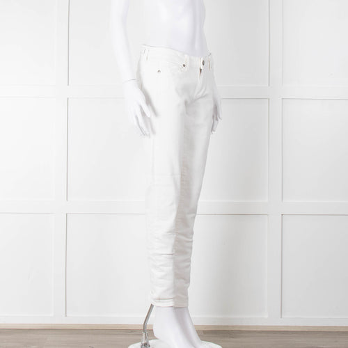 Paige White Skyline Ankle Peg Jeans
