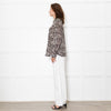 Marella Sport Silk Brown Animal Print Shirt