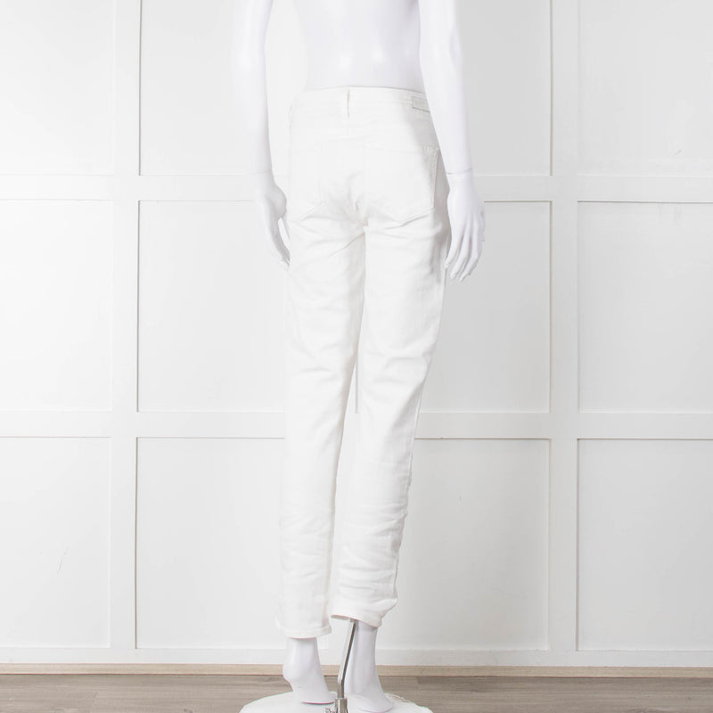 Paige White Skyline Ankle Peg Jeans