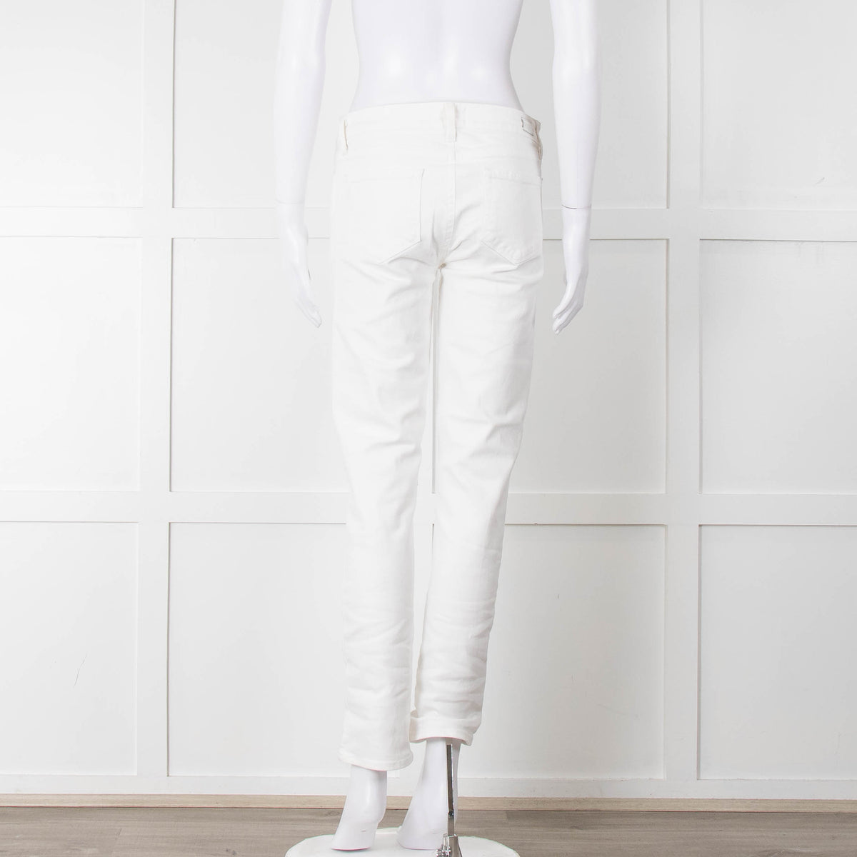 Paige White Skyline Ankle Peg Jeans