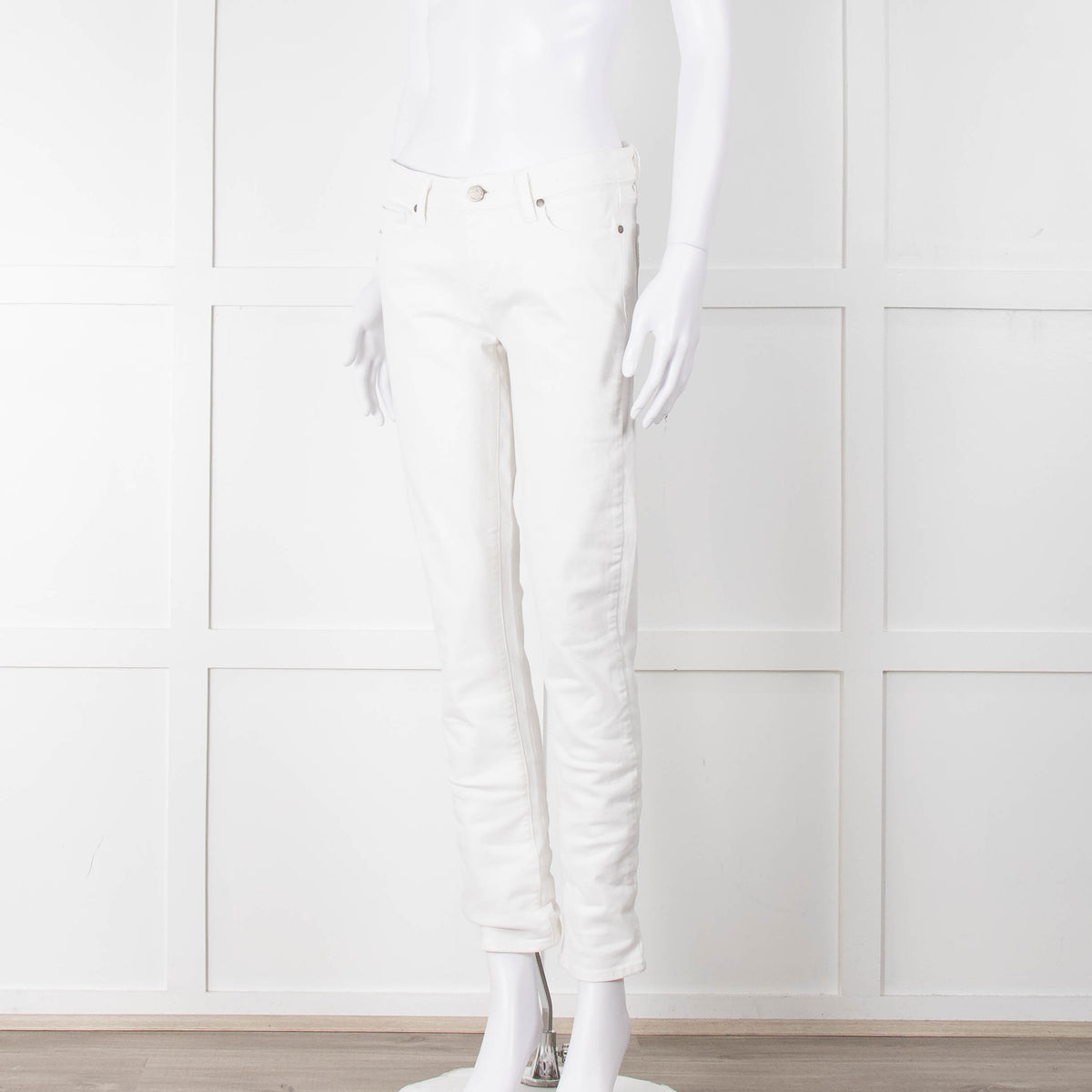 Paige White Skyline Ankle Peg Jeans