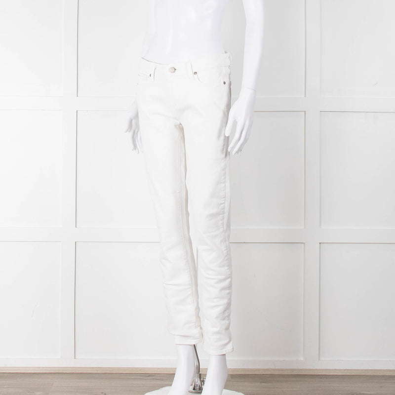 Paige White Skyline Ankle Peg Jeans