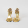 Burberry Gold Metallic Wedges