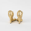 Burberry Gold Metallic Wedges