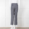 Weekend Max Mara Blue White Striped Cotton Blend Trousers