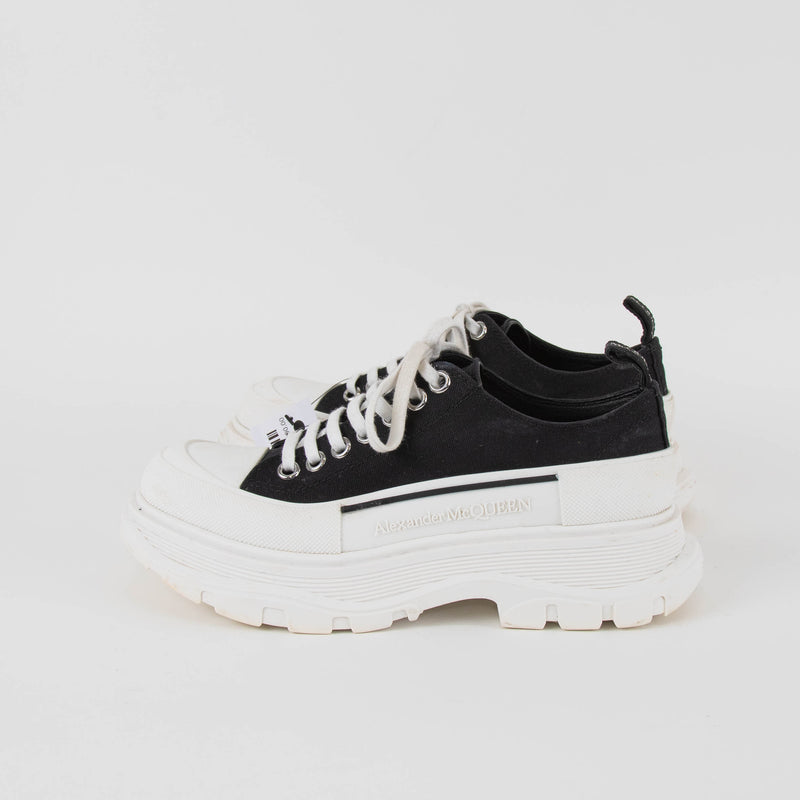 Alexander McQueen Black White Chunky Trainers