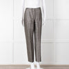Ralph Lauren Silver Grey Prince Of Wales Check Trousers