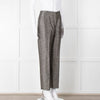 Ralph Lauren Silver Grey Prince Of Wales Check Trousers