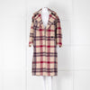 Isabel Marant Etoile Beige Pink Check Long Belted Coat