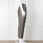 Ralph Lauren Silver Grey Prince Of Wales Check Trousers
