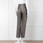 Ralph Lauren Silver Grey Prince Of Wales Check Trousers