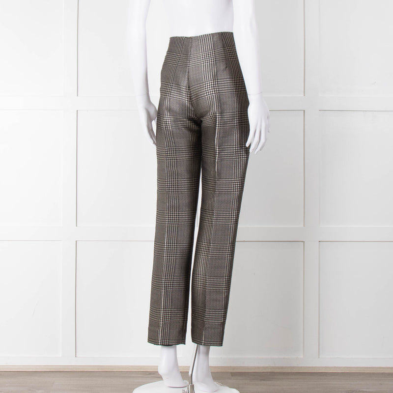 Ralph Lauren Silver Grey Prince Of Wales Check Trousers