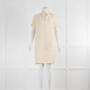 Costume National Cream Silk Short Sleeve Tunic Dress