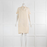Costume National Cream Silk Short Sleeve Tunic Dress