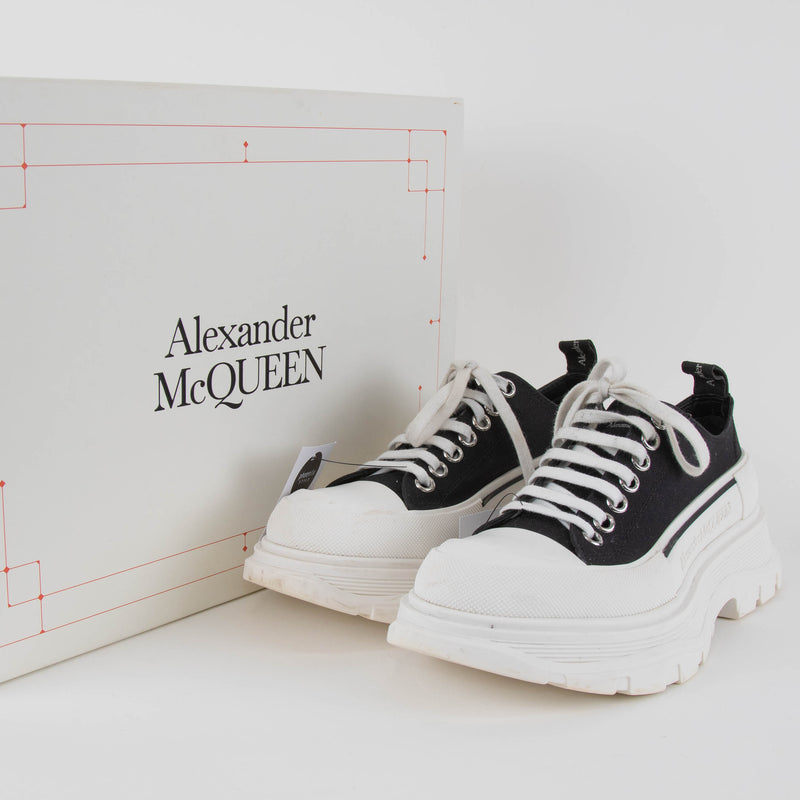 Alexander McQueen Black White Chunky Trainers