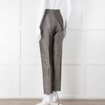 Ralph Lauren Silver Grey Prince Of Wales Check Trousers
