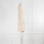 Costume National Cream Silk Short Sleeve Tunic Dress