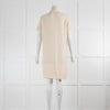 Costume National Cream Silk Short Sleeve Tunic Dress