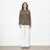 Notshy Green Cashmere Popper Front Shirt