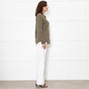 Notshy Green Cashmere Popper Front Shirt