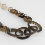 Marni Green Brown Interconnected Circles Necklace