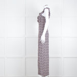 Paul & Joe Sister Navy White Orange Floral Print Sleeveless Jumpsuit