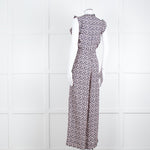 Paul & Joe Sister Navy White Orange Floral Print Sleeveless Jumpsuit