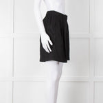 Posse Black Linen Pleated Front Shorts