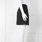 Posse Black Linen Pleated Front Shorts