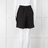 Posse Black Linen Pleated Front Shorts