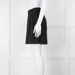 Posse Black Linen Pleated Front Shorts