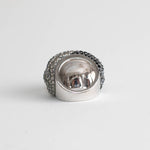 Swarovski Silver Charcoal Crystal Appolon Ring