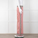 Sandro Cream Red Black Pink Star Wave Print Trousers