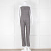 Pallas Grey Red Check Wool Strapless Jumpsuit