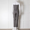 Pallas Grey Red Check Wool Strapless Jumpsuit