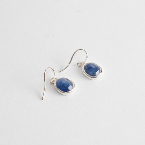 Monica Vinader Siren Silver Blue Stone Drop Earrings