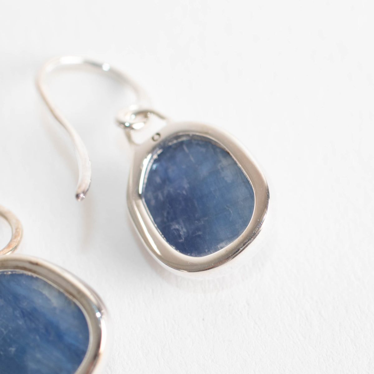 Monica Vinader Siren Silver Blue Stone Drop Earrings