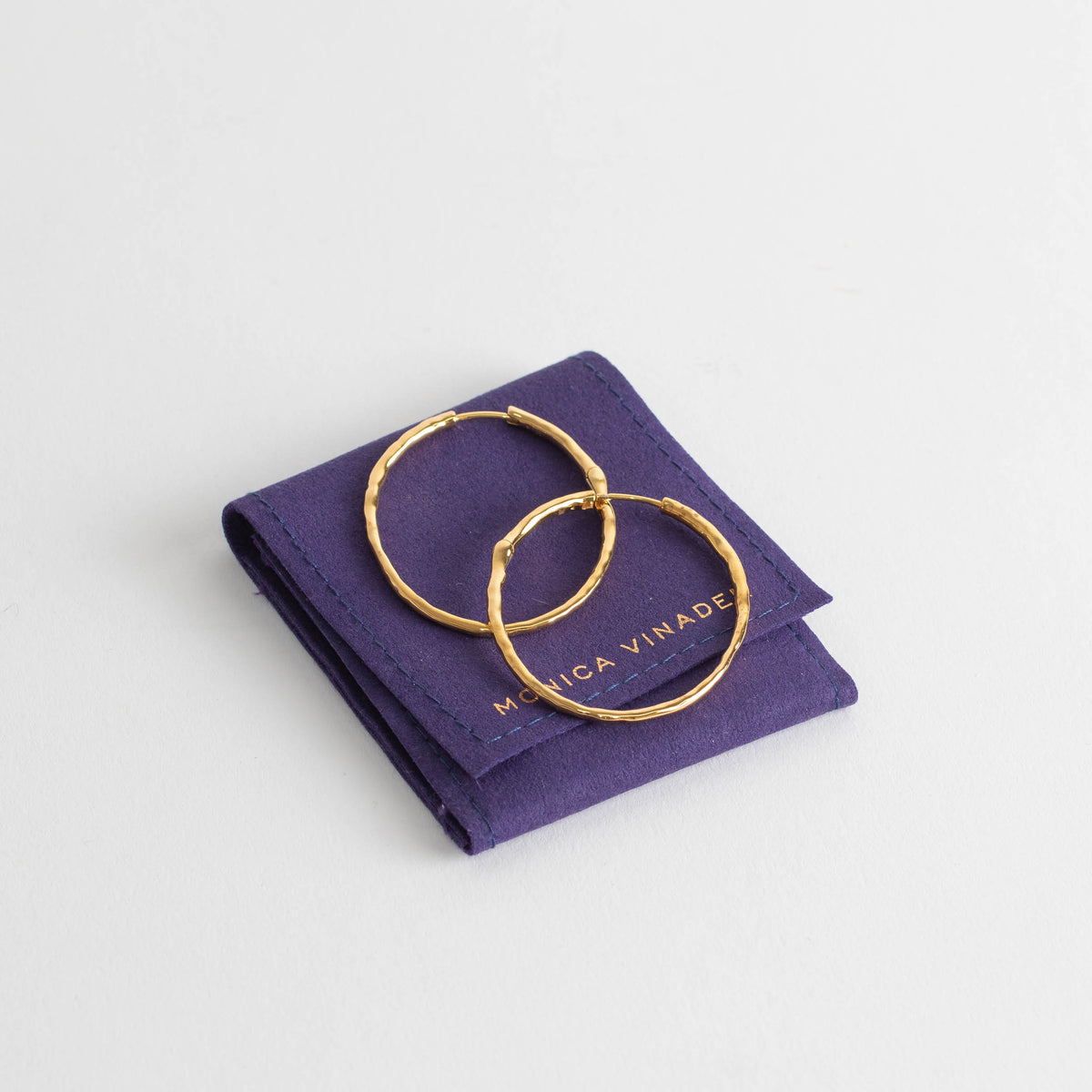 Monica Vinader Gold Siren Hoop Earrings