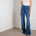 DL1961 Hepburn Wide Leg in Blue Tide