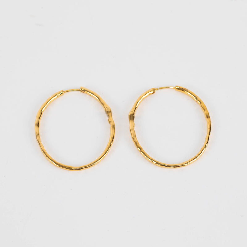 Monica Vinader Gold Siren Hoop Earrings