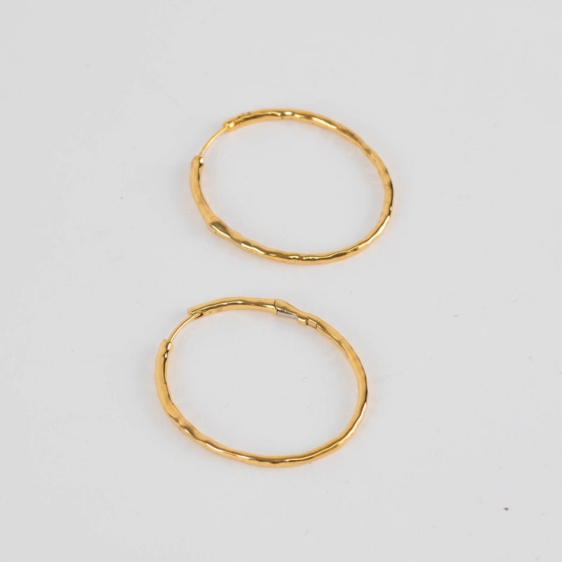 Monica Vinader Gold Siren Hoop Earrings