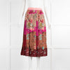 Valentino Printed Silk Pleated Skirt