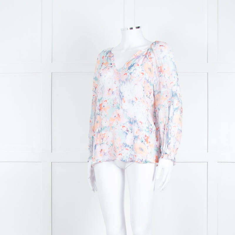 Velvet By Graham & Spencer Dusty Pink Grey Long Sleeve Top