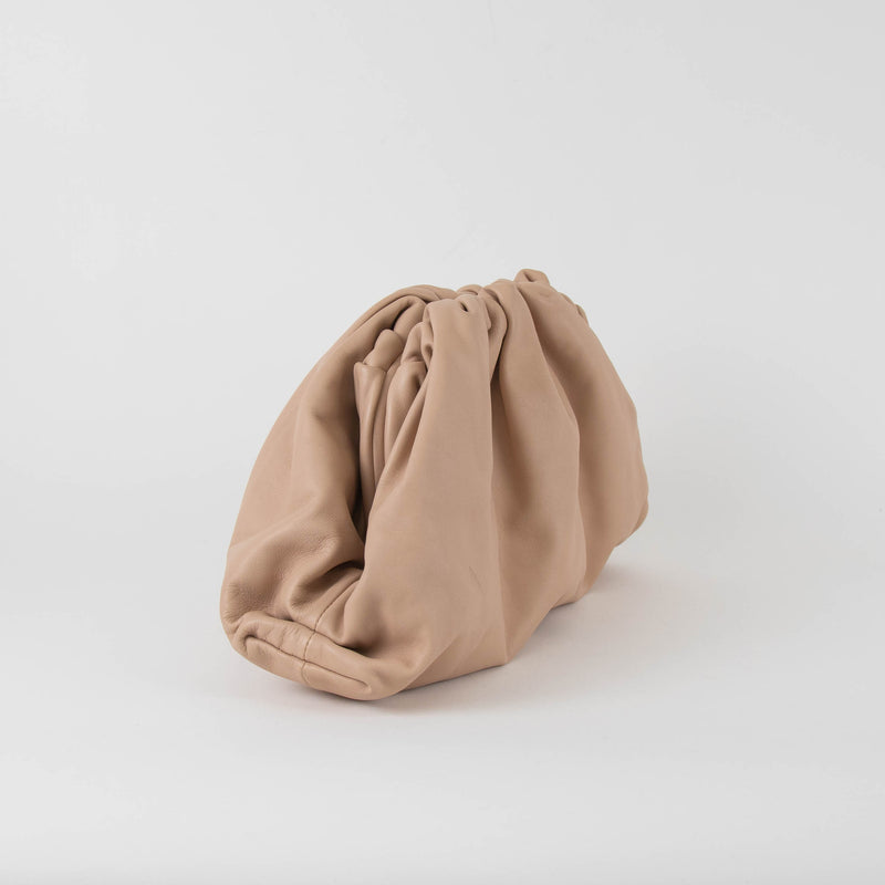 Bottega Veneta The Pouch Beige Clutch Bag